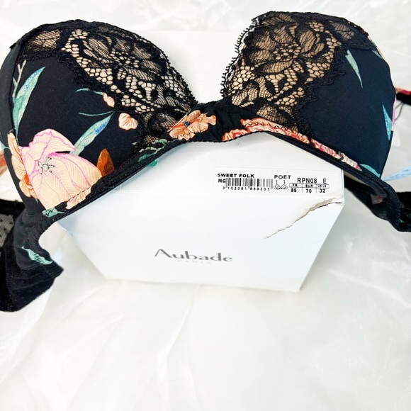 Aubade Sweet Folk Padded Plunge Bra! 32 - Picture 11 of 12